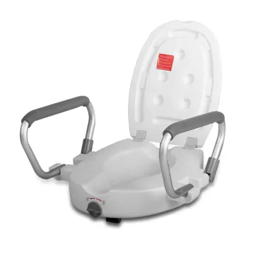 ALUMINUM ALLOY ADJUSTABLE ARMREST FOR RAISED TOILET SUPPORT